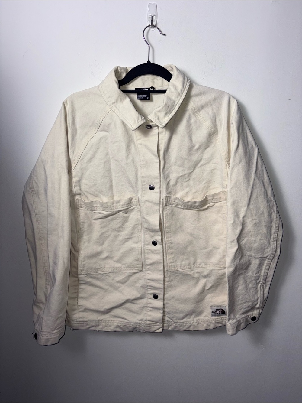 The North Face Women’s Cream Canvas Chore Jacket Shacket Size M/L